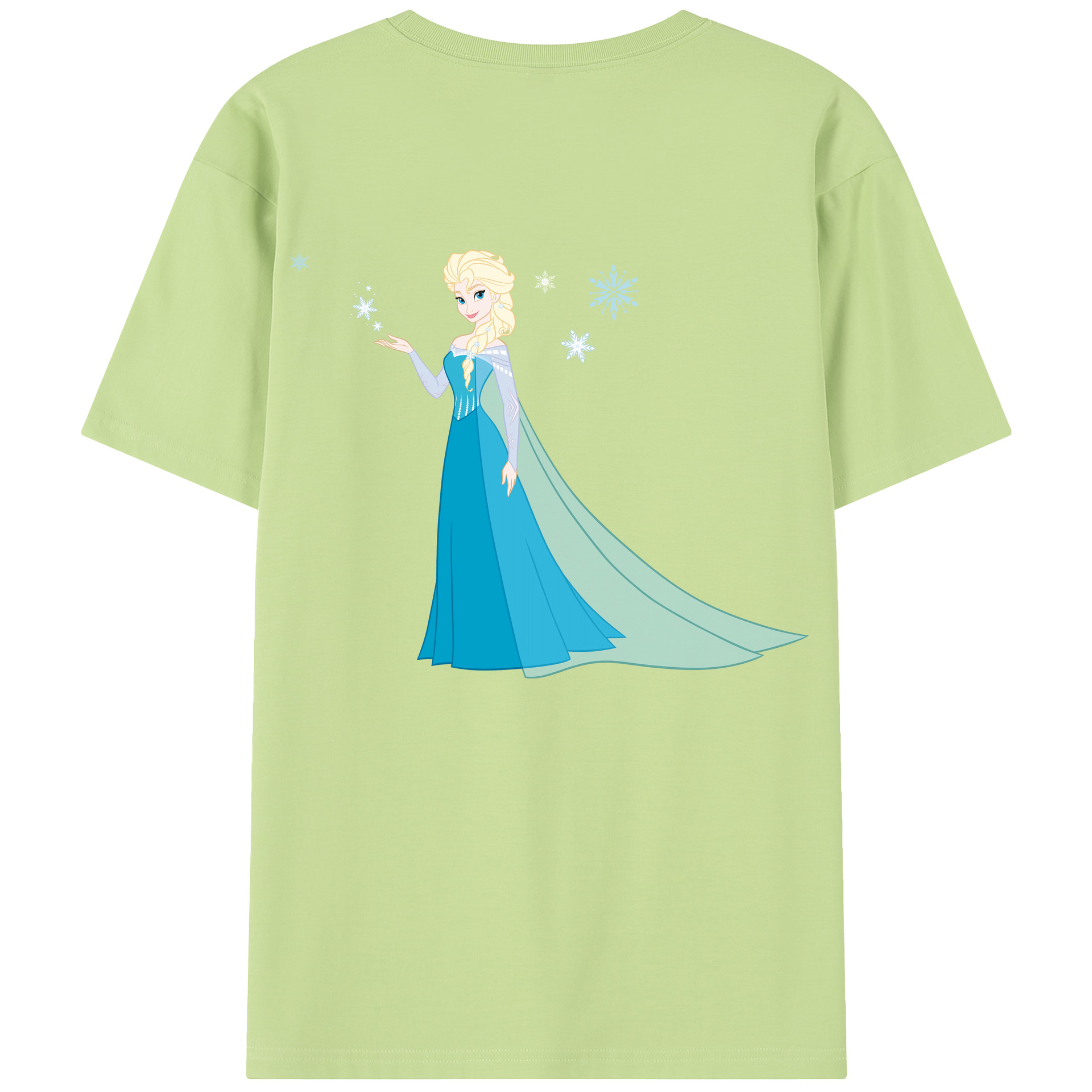 （画像用） アナと雪の女王 アンナ エルサ Frozen Anna Elsa 綿100％半袖Tシャツ（背面プリント）